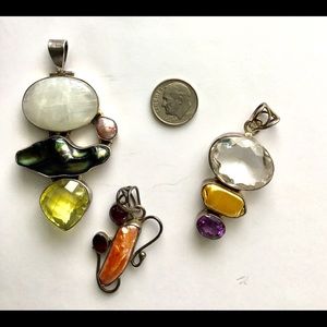 Silver and semi precious stone